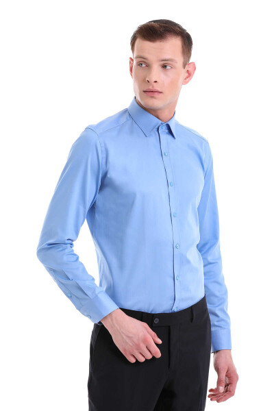 Mavi Slim Fit 100% Pamuklu Slim Yaka Uzun Kollu Spor Gömlek - 4