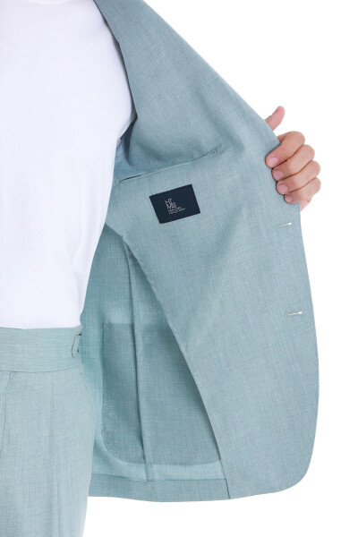 Mavi Slim Fit Mono Yaka Klasik Takım Elbise - 7