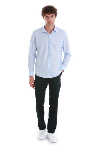 Mavi Slim Fit Slim Yaka Pamuklu Uzun Kollu Spor Gömlek - 2