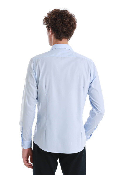 Mavi Slim Fit Slim Yaka Pamuklu Uzun Kollu Spor Gömlek - 8