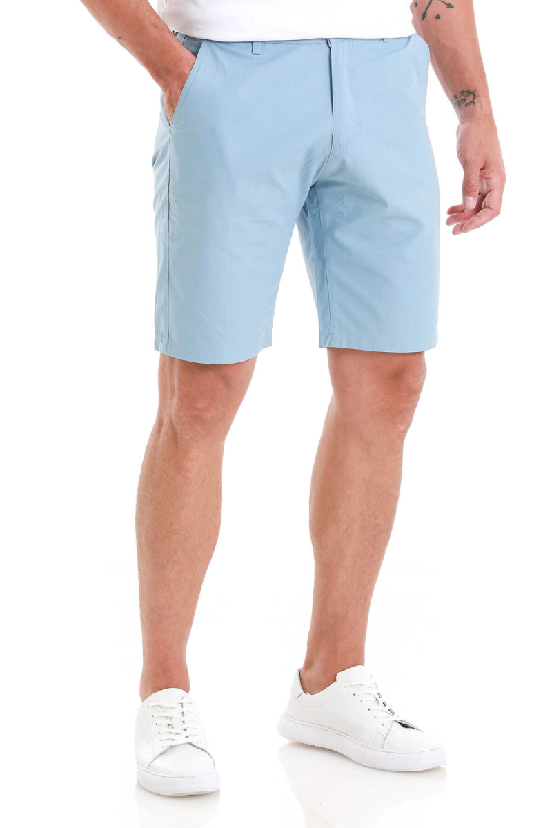 Mavi Slim Fit Düz Yandan Cepli Basic Şort - Hatemoğlu (1)