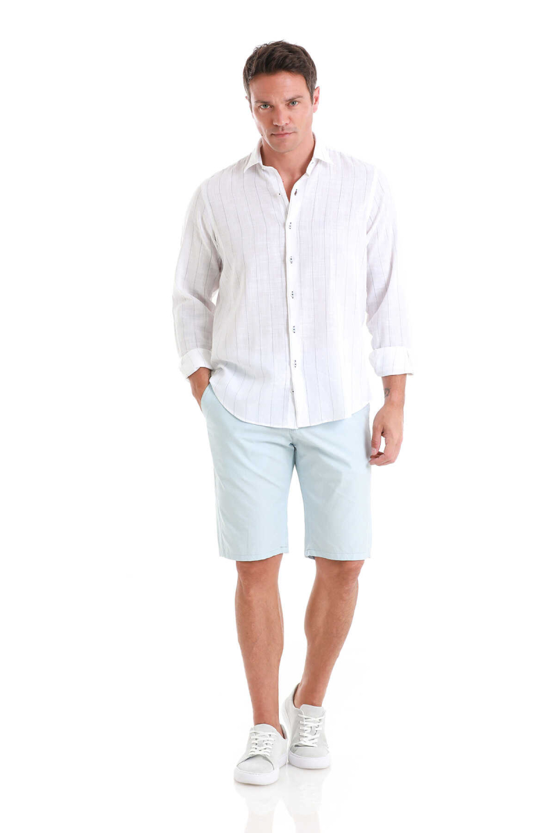 Mavi Slim Fit Düz Yandan Cepli Basic Şort - Hatemoğlu (1)