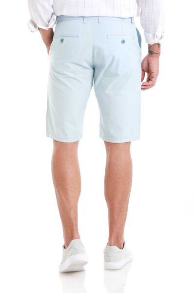 Mavi Slim Fit Düz Yandan Cepli Basic Şort - 5