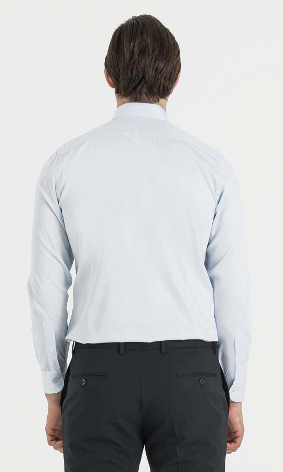 Mavi Slim Fit Pamuklu Gömlek - 10