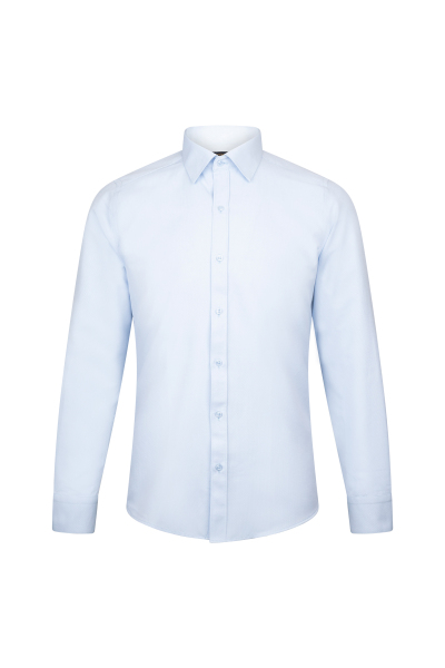 Mavi Slim Fit Uzun Kollu Slim Yaka Pamuklu Klasik Gömlek 