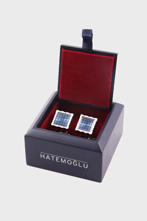 Yuvarlak Taşlı Kol Düğmesi - 8