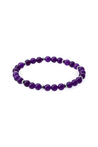 Mor Doğal Taşlı Bileklik - 1