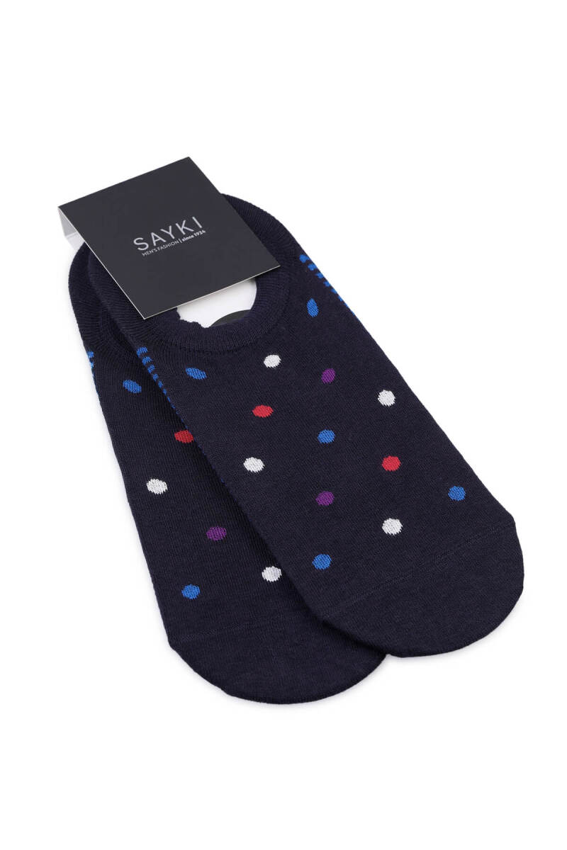 Mor Puantiyeli Pamuklu İkili Babet Çorap - HATEM SAYKI