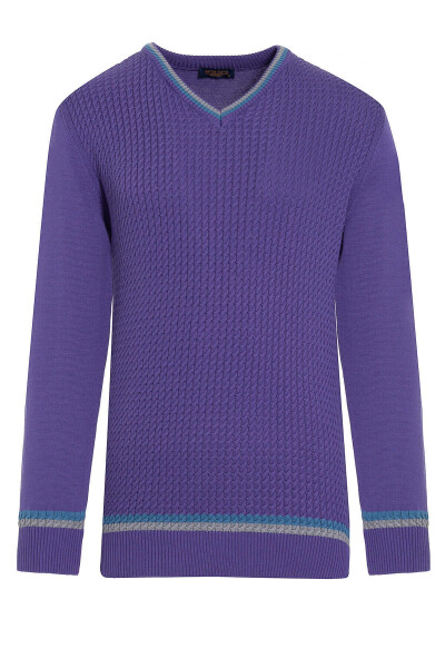 Mor V Yaka Triko Kazak - 2