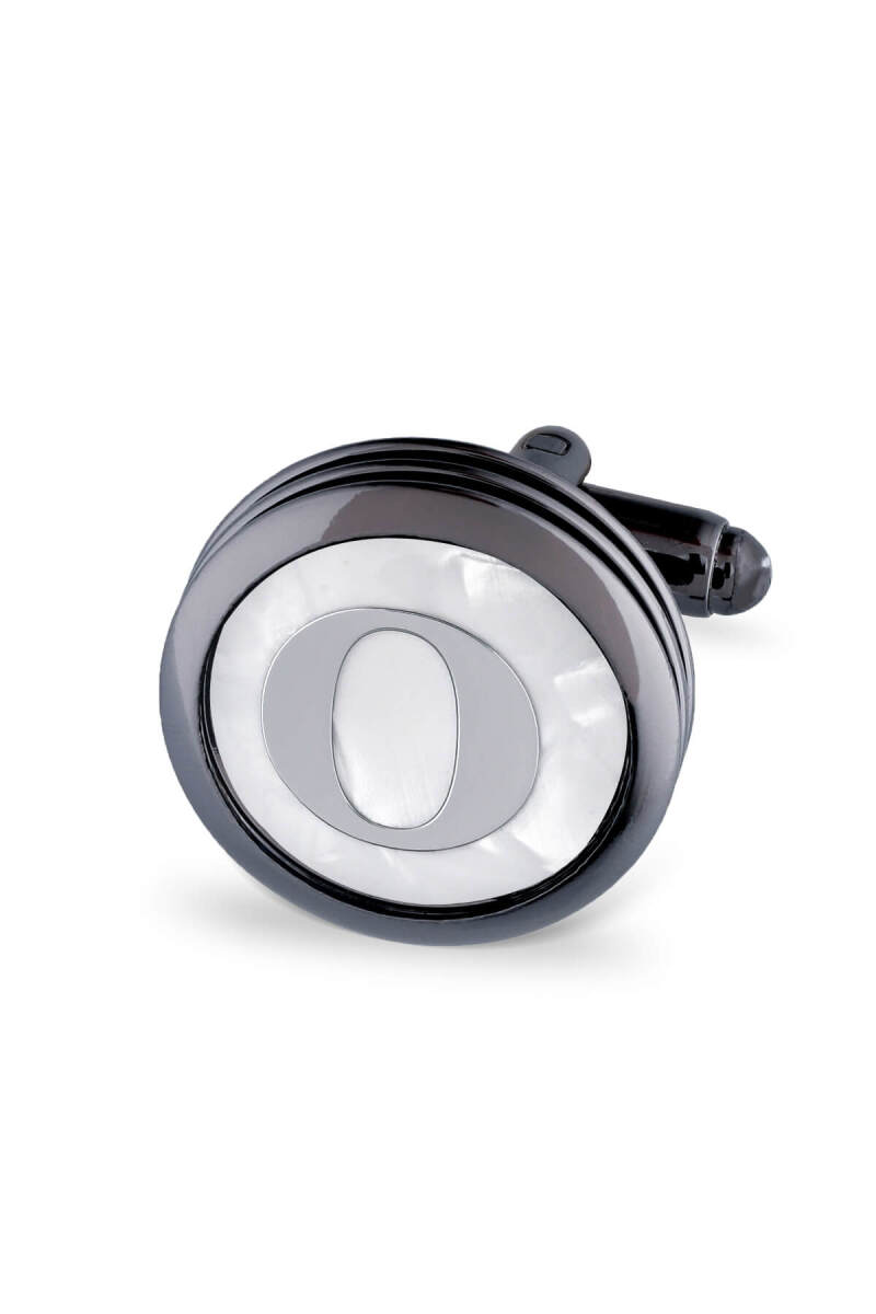 O Harfli Yuvarlak Tekli Kol Düğmesi - Hatemoğlu