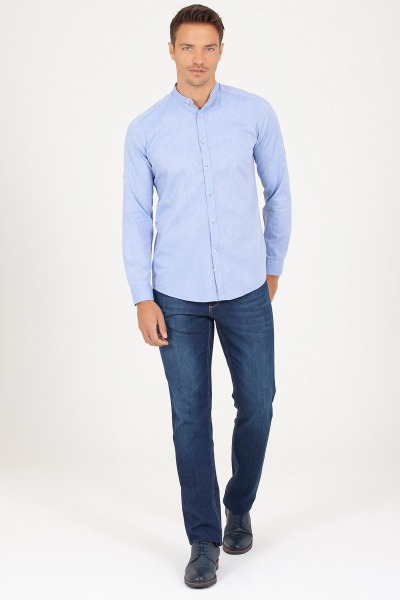 Mavi Slim Fit 100% Pamuk Uzun Kol Spor Gömlek - 8