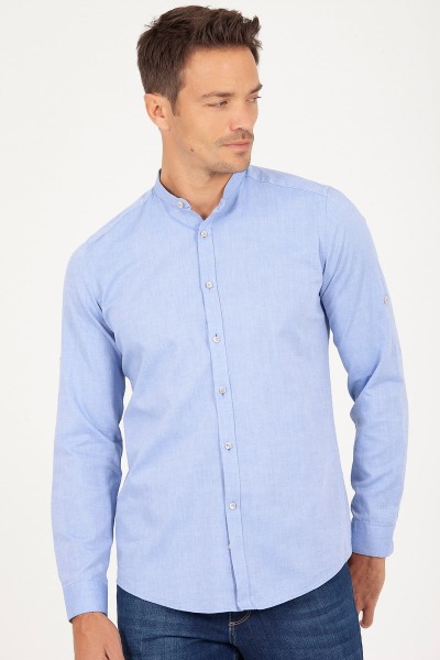 Mavi Slim Fit 100% Pamuk Uzun Kol Spor Gömlek - 9