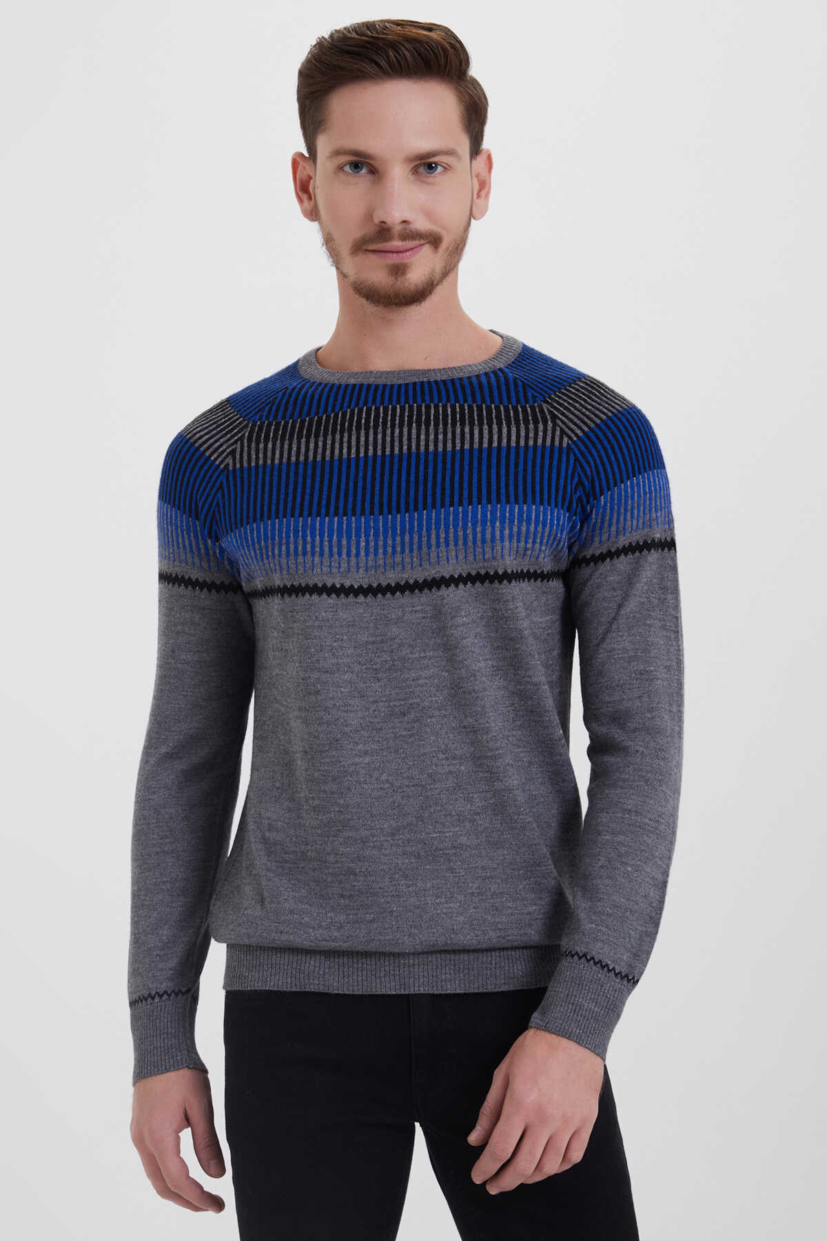 Gri - Saks Triko - 1