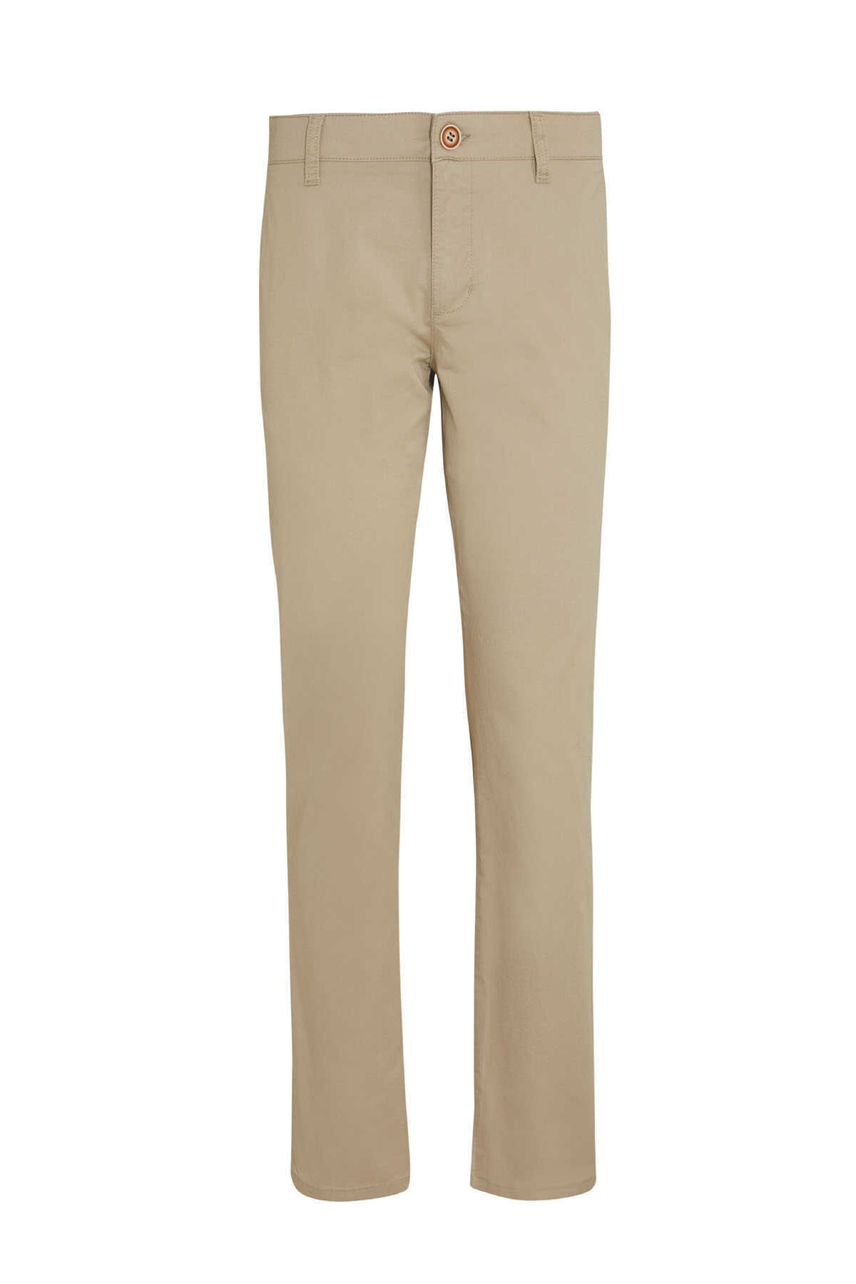 Yeşil Regular Fit Pamuklu Yandan Cep Kanvas Pantolon - 1