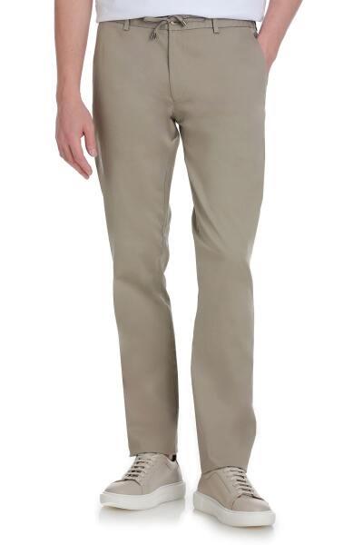Yeşil Rahat Kesim Pamuklu Yandan Cepli Jogger Pantolon 
