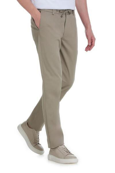 Yeşil Rahat Kesim Pamuklu Yandan Cepli Jogger Pantolon - 3