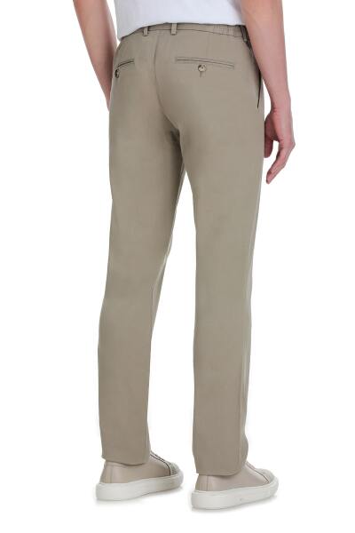 Yeşil Rahat Kesim Pamuklu Yandan Cepli Jogger Pantolon - 5