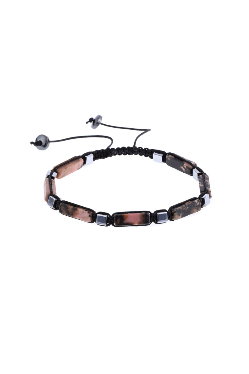 Kahverengi Hematit Taşlı Erkek Bileklik - Hatem Saykı