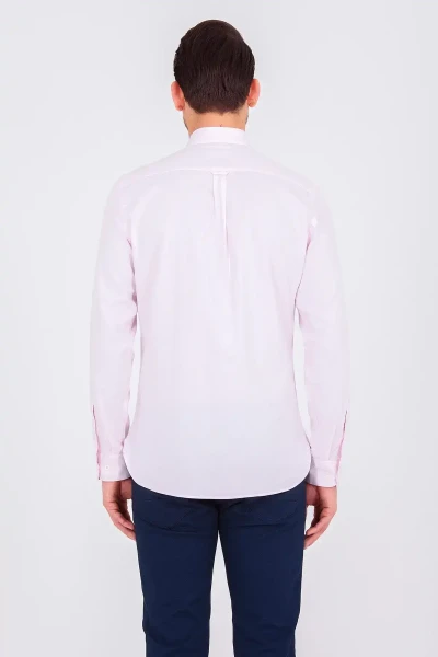 Pembe Slim Fit 100% Pamuk Uzun Kol Oxford Gömlek - 5