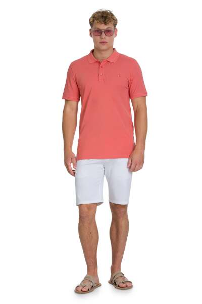 Pembe Regular Fit 100% Pamuklu Polo Yaka Tişört - 2