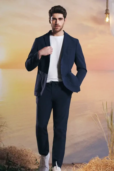Performans Suit Lacivert Slim Fit Takım Elbise - 12