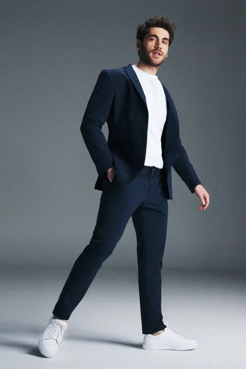 Performans Suit Lacivert Slim Fit Takım Elbise - Hatem Saykı