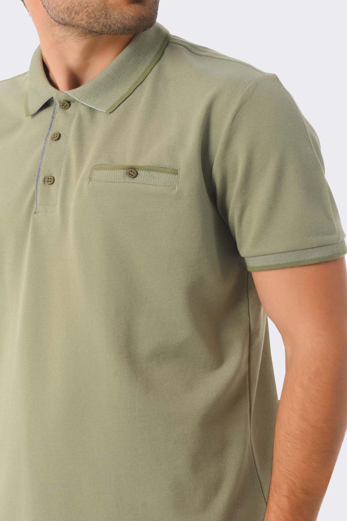 Polo Yaka Yesil Tişört