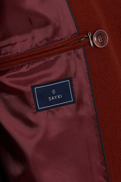 Regular Fit Kruvaze Kürklü Kaban - 7