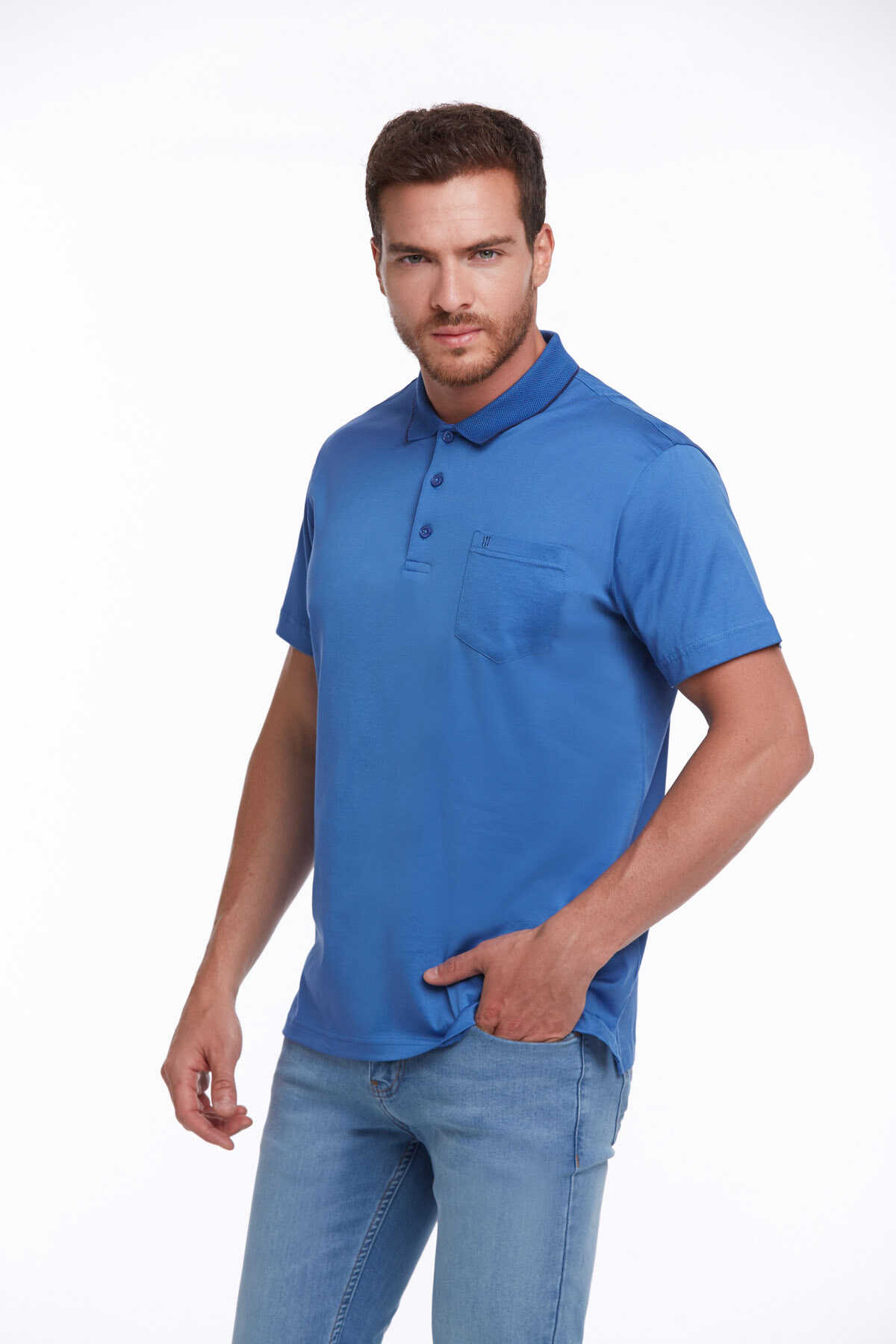 Saks Regular Fit 100% Pamuk Polo Yaka Tişört - 14