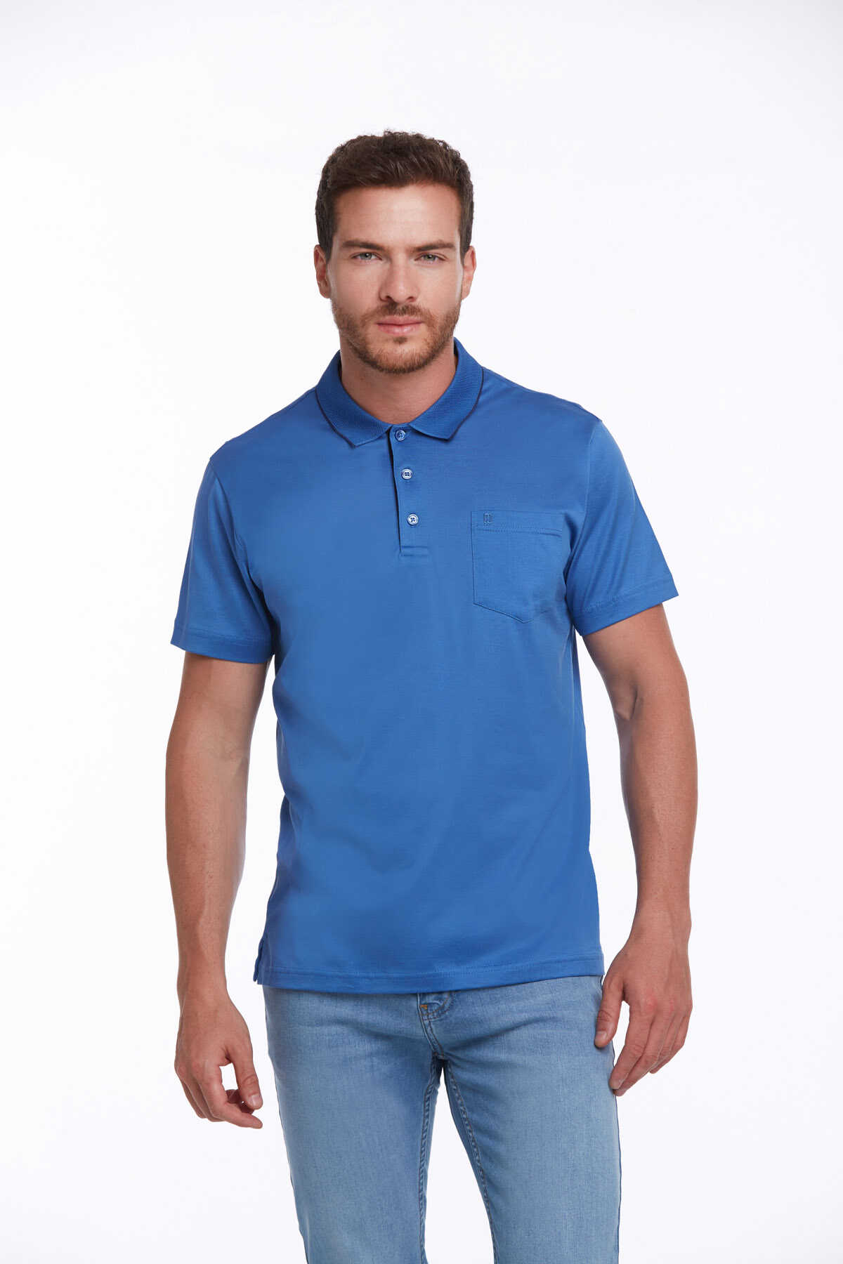 Saks Regular Fit 100% Pamuk Polo Yaka Tişört - 15