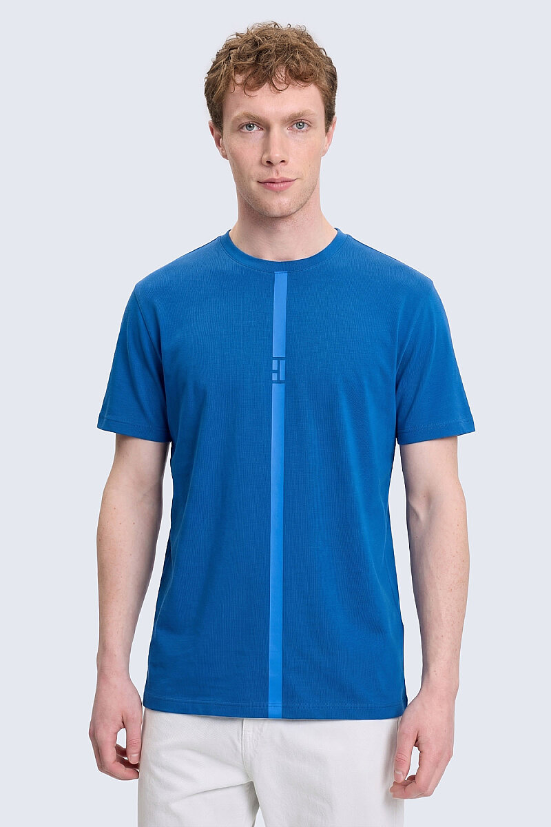 Mavi Regular Fit Bisiklet Yaka Pamuklu Basic Tişört