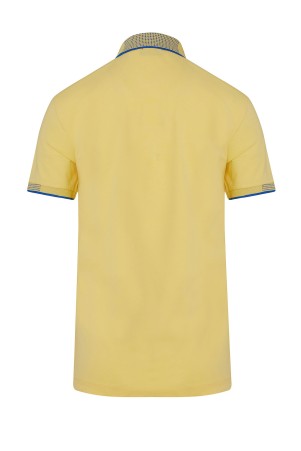 Sarı Polo Yaka Regular Fit Tişört - Thumbnail
