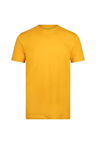 Sarı Regular Fit Bisiklet Yaka Pamuklu Basic Tişört 
