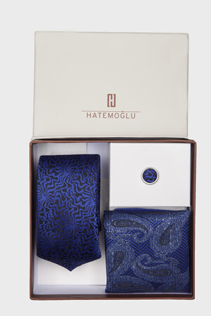 Mavi Basic Kravat Mendil Yaka Rozeti - 6