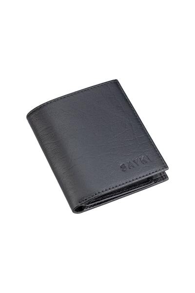 Siyah 100% Deri Cüzdan - 1