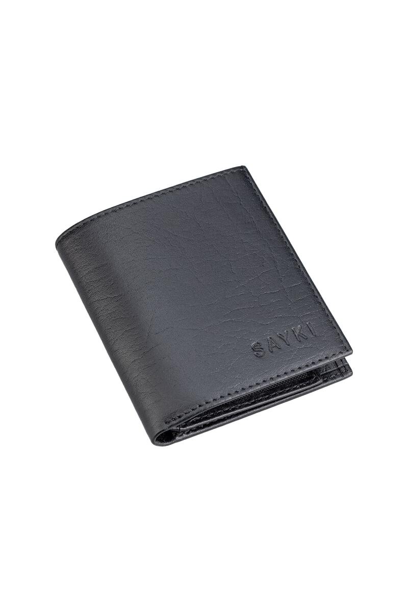 Siyah 100% Deri Cüzdan - Saykı