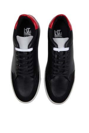 Siyah ALEXANDER Casual Bağcıklı Sneakers - Thumbnail