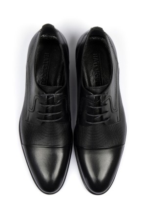 Siyah Deri Klasik Ayakkabı - Thumbnail