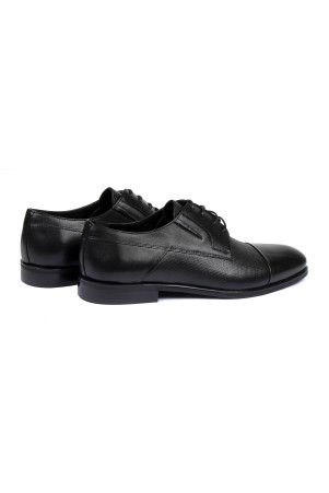 Siyah Deri Klasik Ayakkabı - Thumbnail