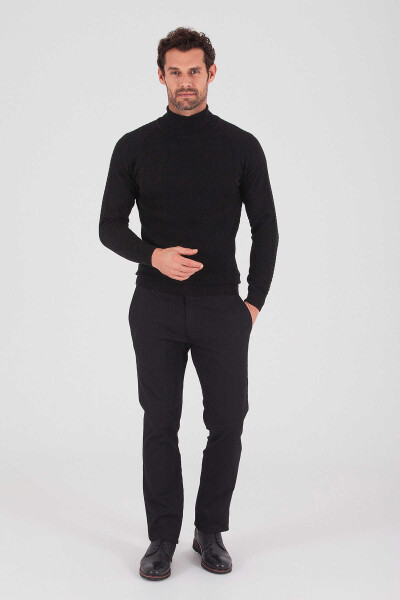 Siyah Balıkçı Yaka Kazak - 2