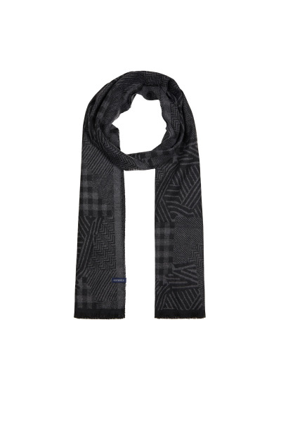 Siyah Desenli Atkı - 2