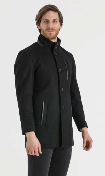 Siyah Basic Palto - 3