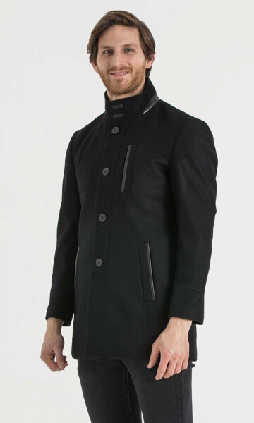 Siyah Basic Palto - 4