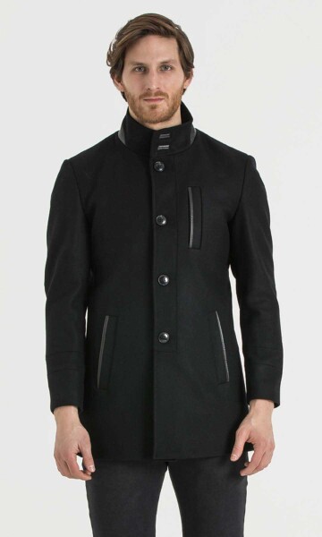 Siyah Basic Palto - 1