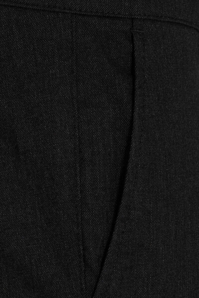 Siyah Regular Fit Pamuklu Yandan Cep Kanvas Pantolon - 3