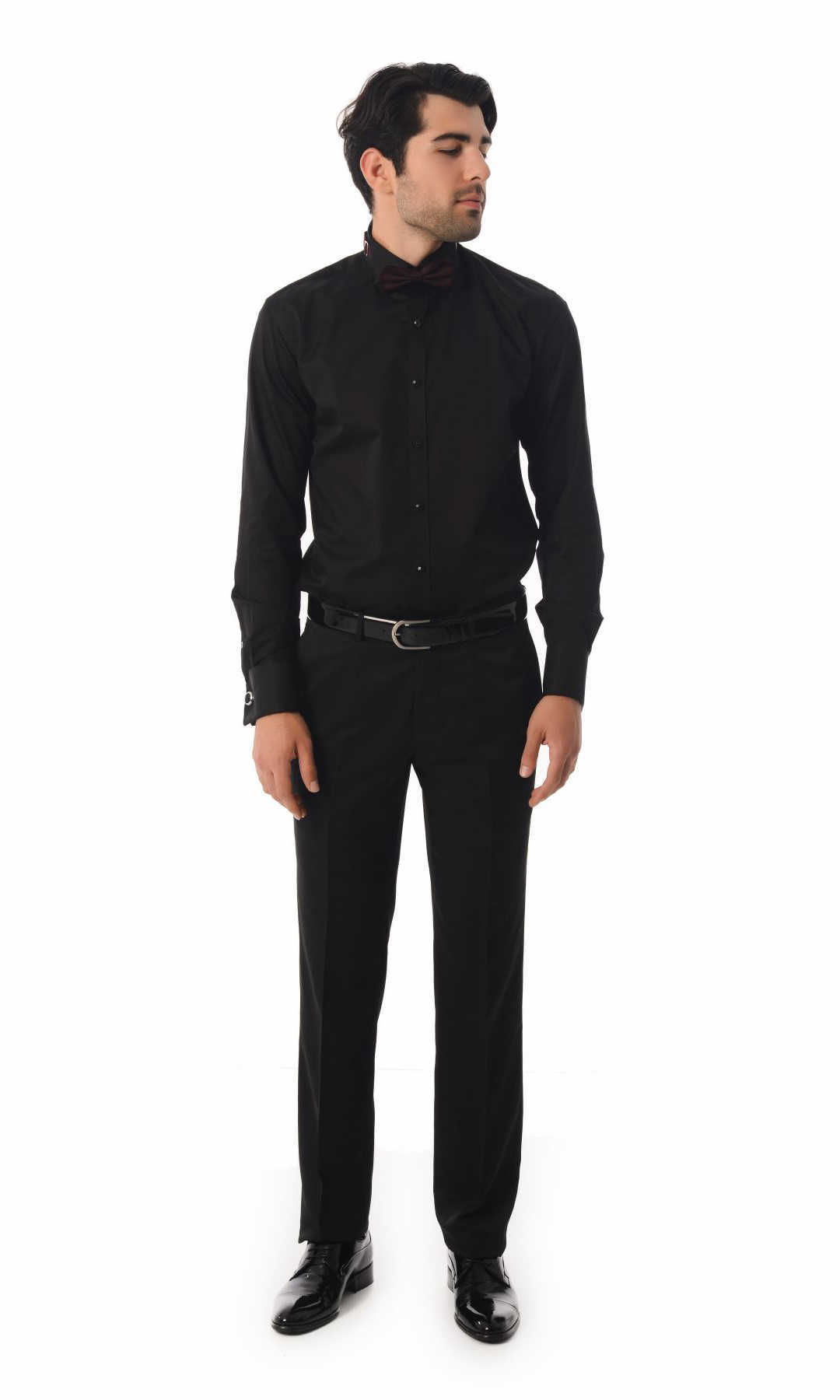 Cerimonia Slim Fit Siyah Gömlek - 7