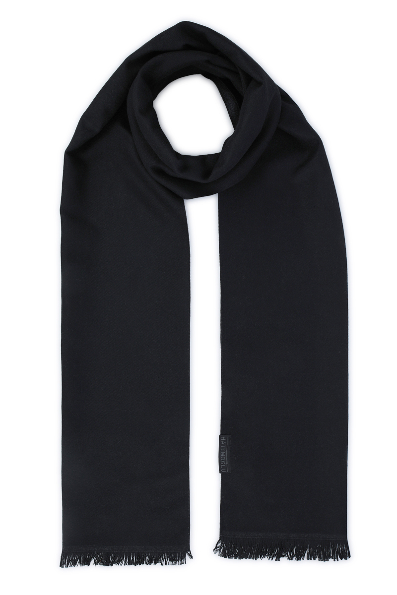 Siyah Çift Taraflı Atkı - Hatemoğlu