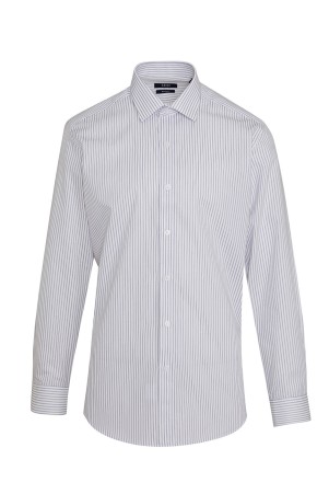 Siyah Çizgili Regular Fit %100 Pamuk Gömlek - 1