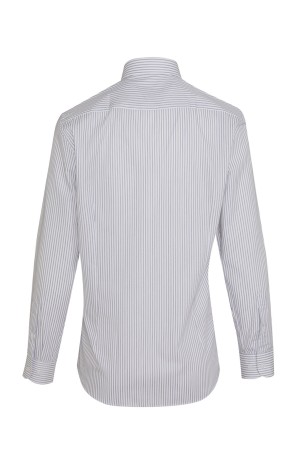 Siyah Çizgili Regular Fit %100 Pamuk Gömlek - 2