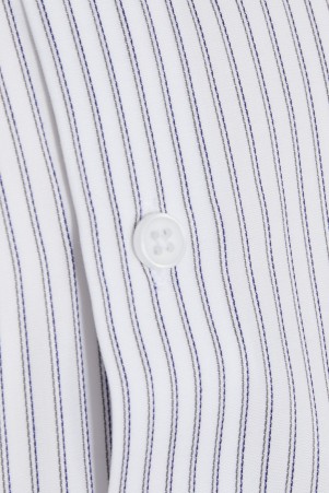 Siyah Çizgili Regular Fit %100 Pamuk Gömlek - 3